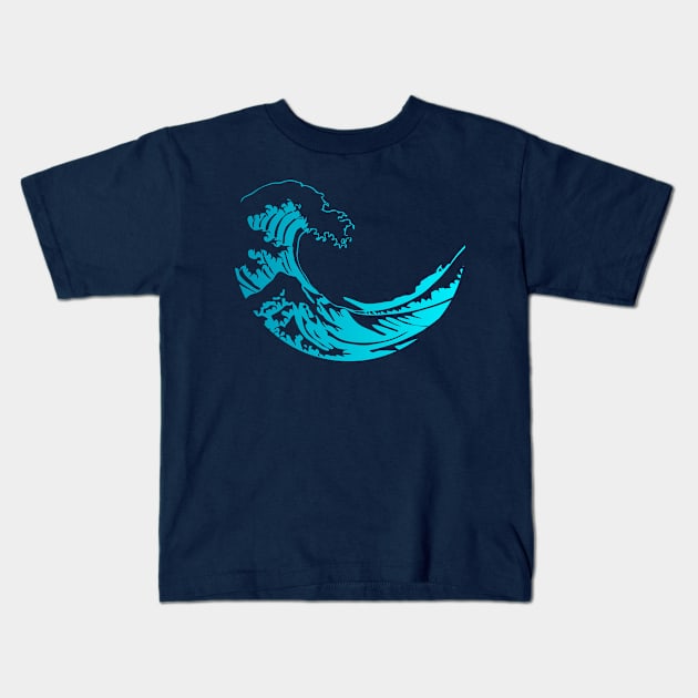 THE GREAT WAVE OF KANAGAWA Kids T-Shirt by PAINTMONKEYS